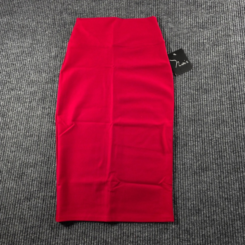 Noir Red High Waisted Bodycon Midi Pencil Skirt XS Made in USA LT45002-9789